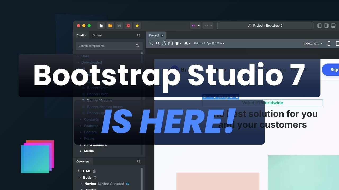 Bootstrap Studio 7.0.0 release video